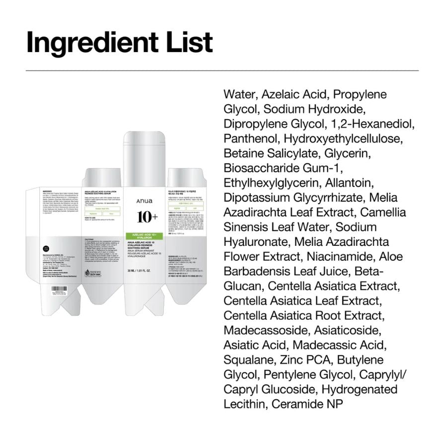 Azelaic Acid 10% + Hyaluron Redness Relief Serum (30ml /1.01 fl.oz)